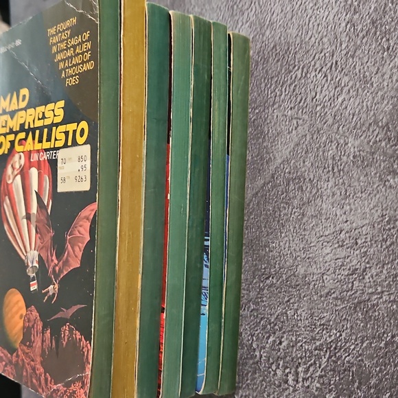 Vintage 70s Lin Carter Book Set - Callisto‎ - Saga Of Jandar # 1-6 +1